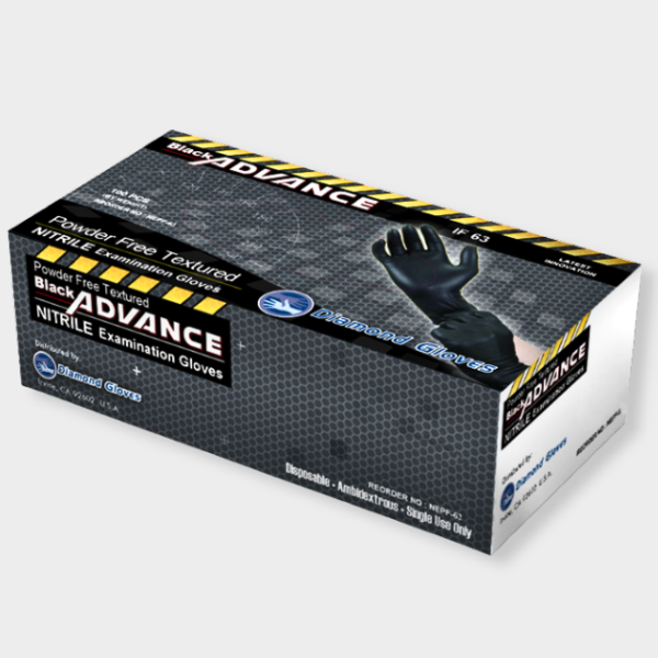 GUANTES DE NITRILO NEGRO IF63