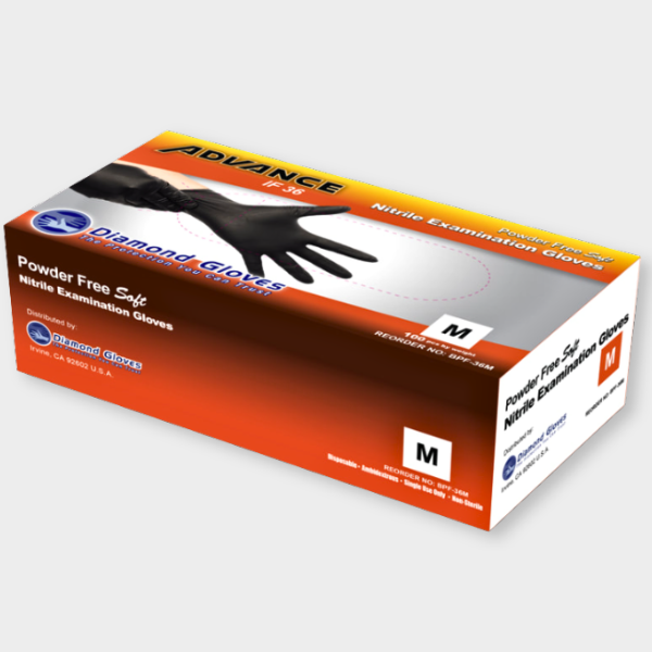 GUANTES DE NITRILO NEGRO IF36