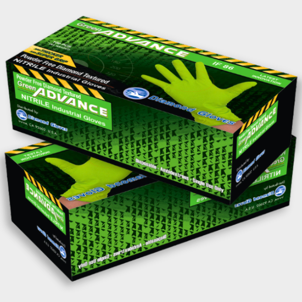 GUANTES DE NITRILO VERDE INDUSTRIAL IF86