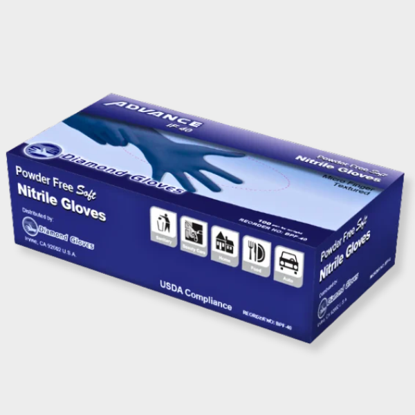 GUANTES DE NITRILO AZUL IF40