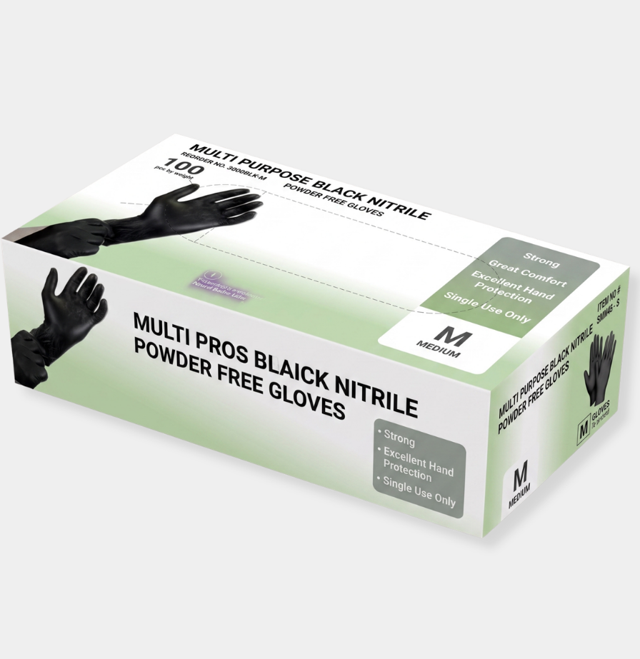 GUANTES DE NITRILO NEGRO