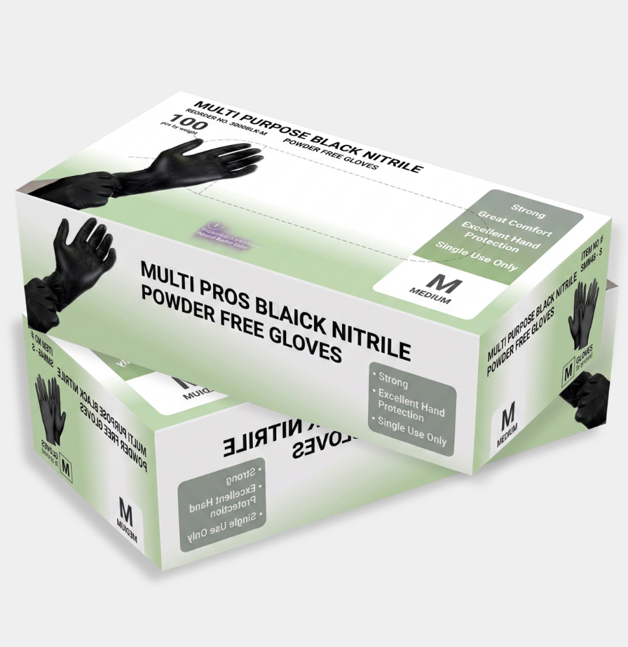 GUANTES DE NITRILO NEGRO