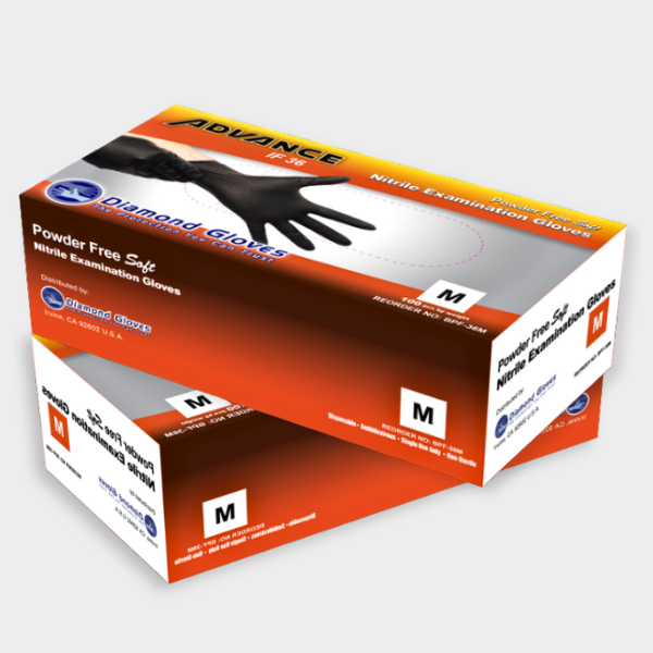 GUANTES DE NITRILO NEGRO IF36