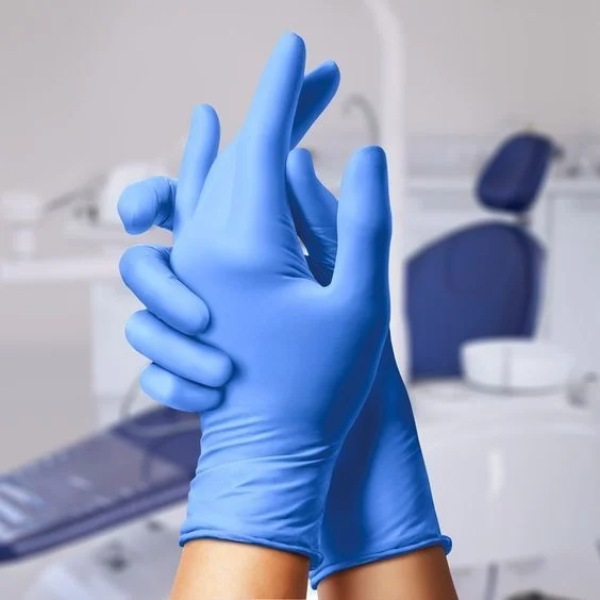 GUANTES DE VINIL AZUL IF55