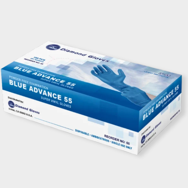 GUANTES DE VINIL AZUL IF55