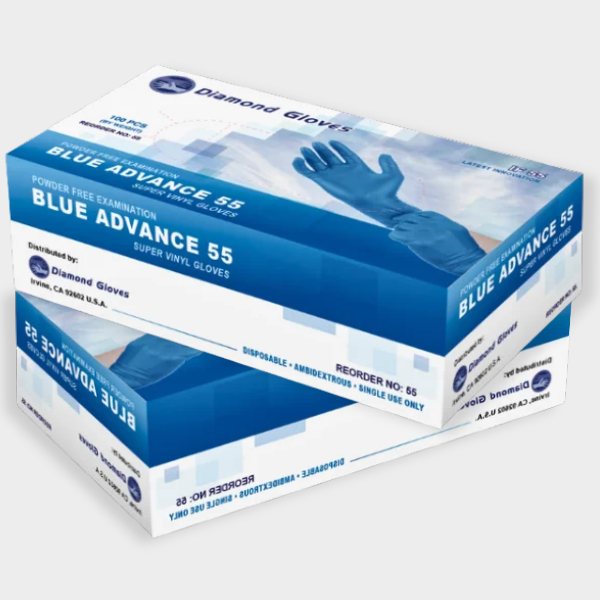GUANTES DE VINIL AZUL IF55