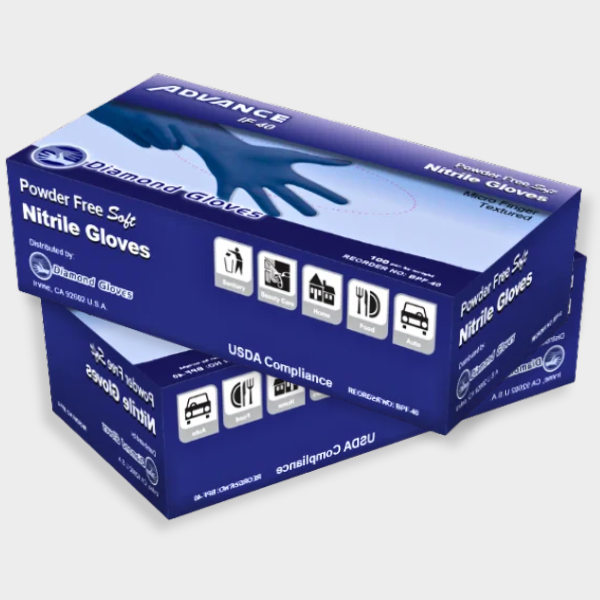 GUANTES DE NITRILO AZUL IF40