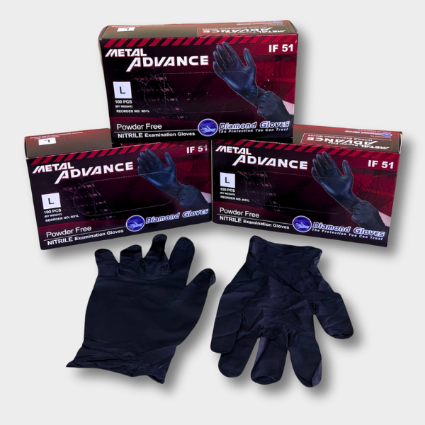 GUANTES DE NITRILO NEGRO IF51